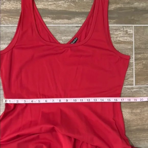 Red Scoop Neck Sleeveless Sundress - Picture 7 of 9